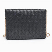 Urban Expressions Women's Woven Clutch Crossbody Bag in black - women's bag - alternate view