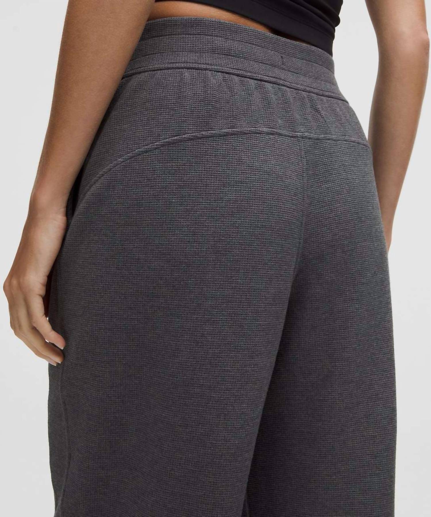 lululemon Scuba Mid-rise Wide-leg Pant in heathered graphite grey - women's pants - alternate view