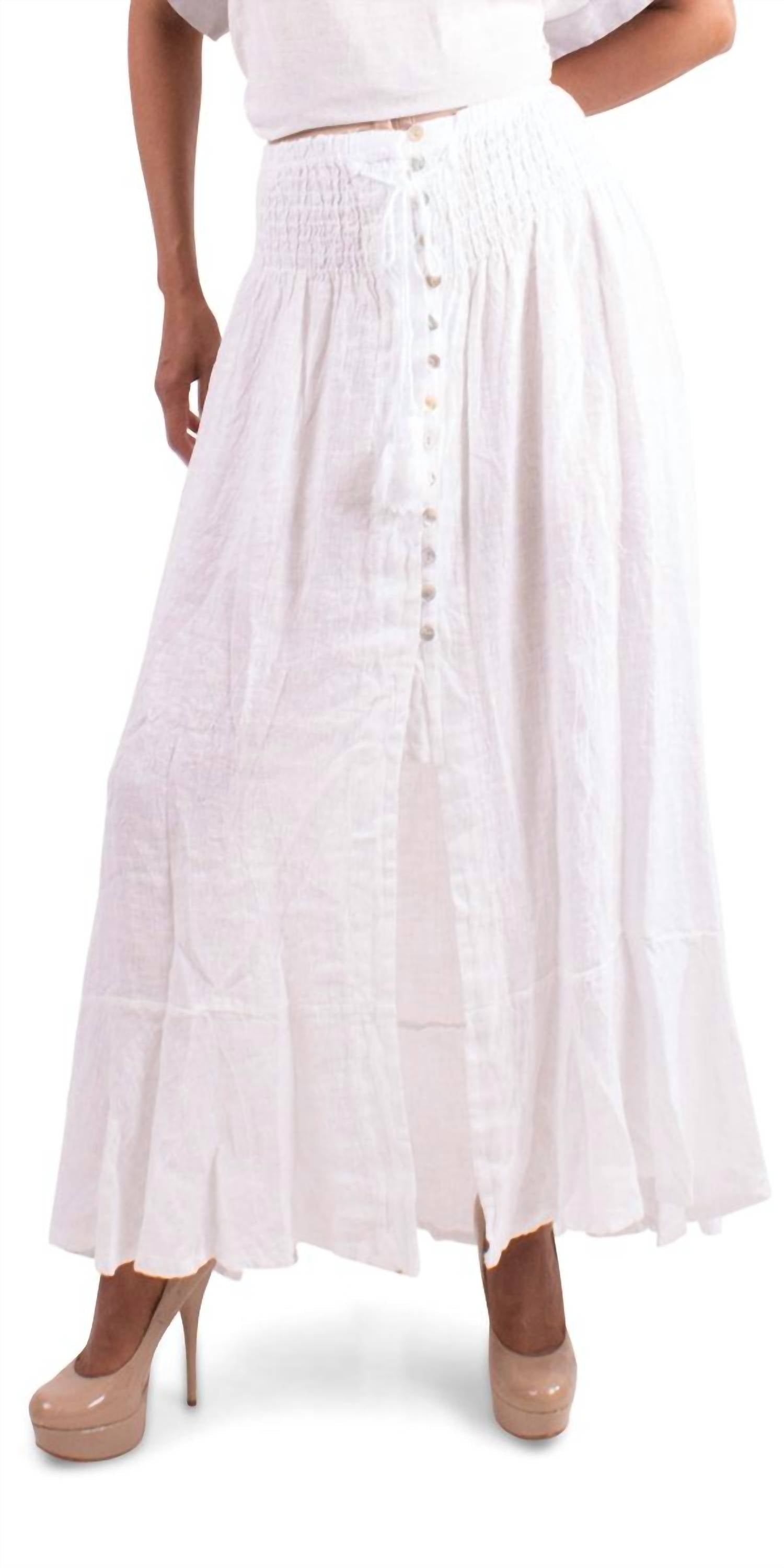 Gigi Moda - Magdalena Linen Maxi Skirt