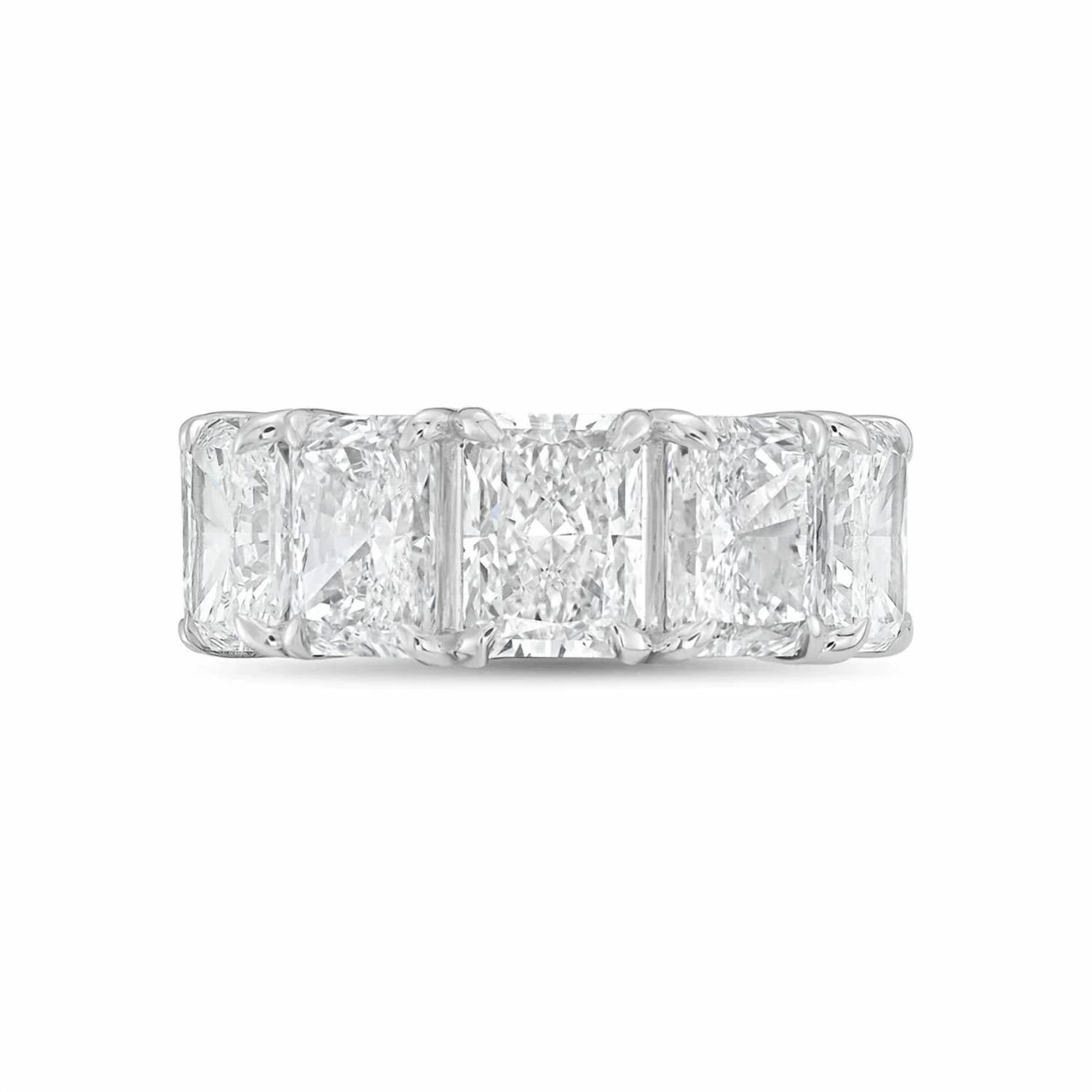 Diana M Jewels - Women's Radiant Lab-Grown Diamond Eternity Band (8.00 Ct) - Elegant Plus