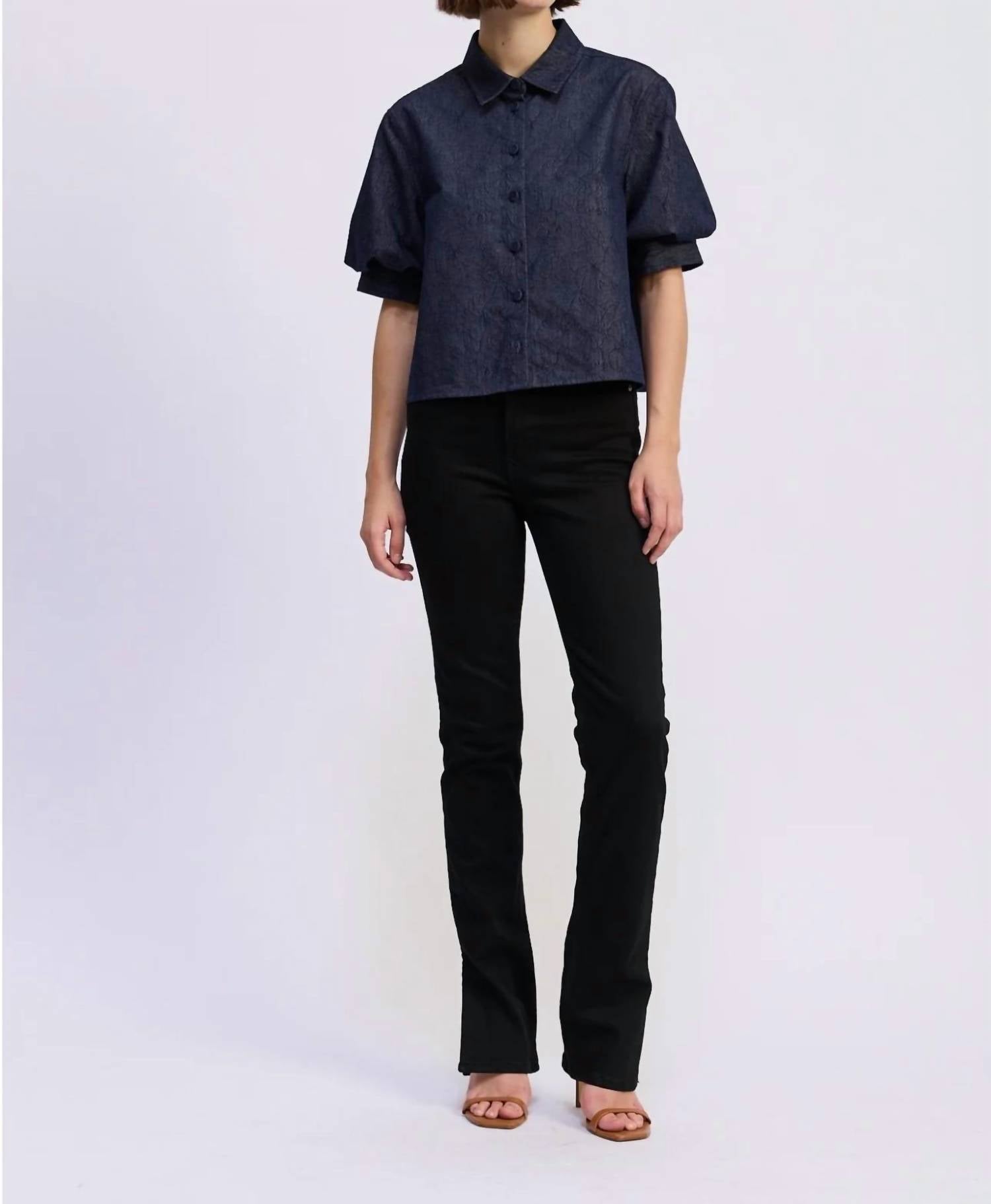 En Saison - Darby Boxy Collared Top