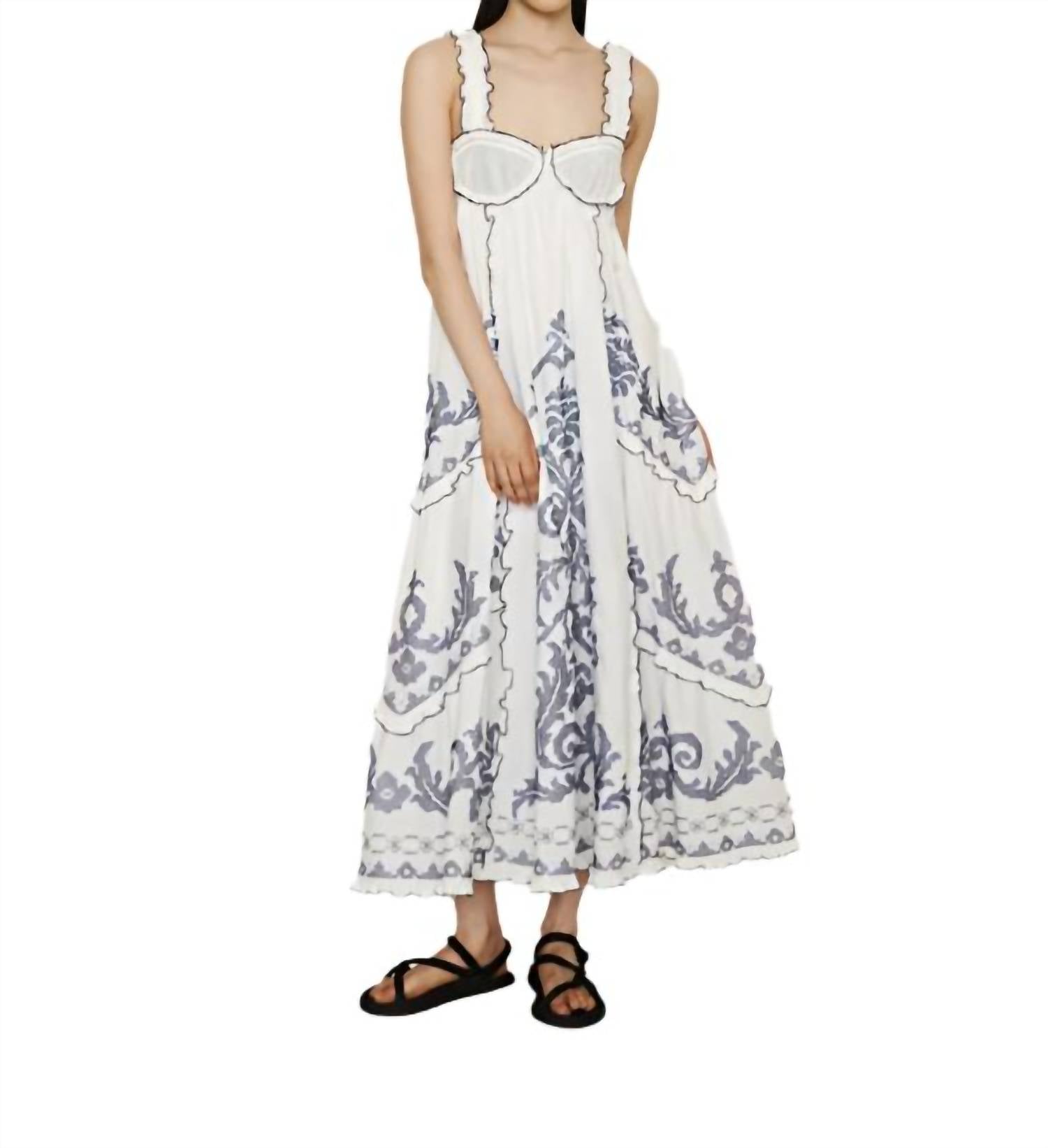 Alemais - Hazel Smocked Embroidered Dress