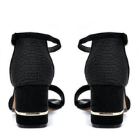 Exe - Women's Ankle Strap Mid Heel Sandal