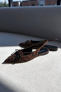 Rupert Sanderson Women's Quito Pointed Toe Flats in leopard - women's flats - detail view