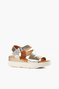 ALL BLACK Women's Buckle Lady Platform Sandal in gold - women's sandal