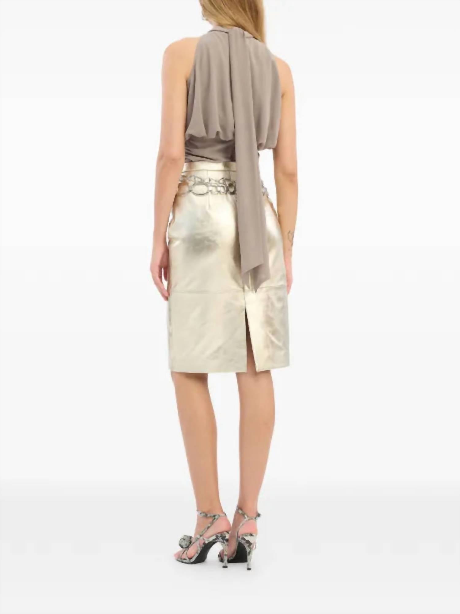 Rotate - Chiffon Ruched Top