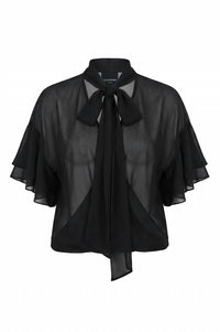 Le Superbe - Josephine Flowing Neck Tie Blouse
