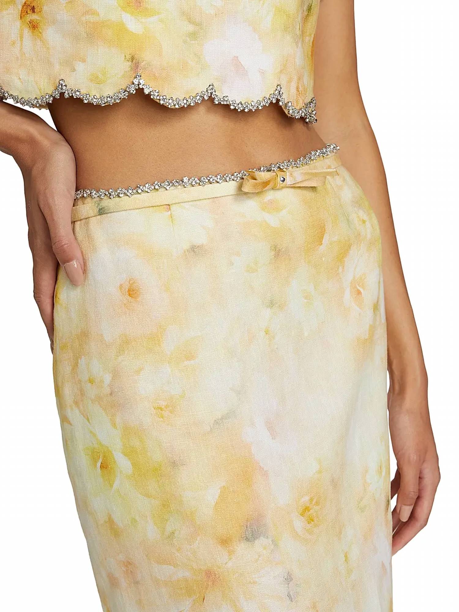 Zimmermann - Crush Scalloped Midi Skirt