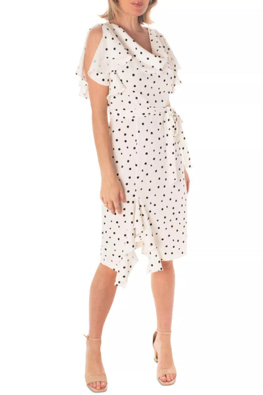 Maison Tara - Belted Short Sleeve Knee Length Dress