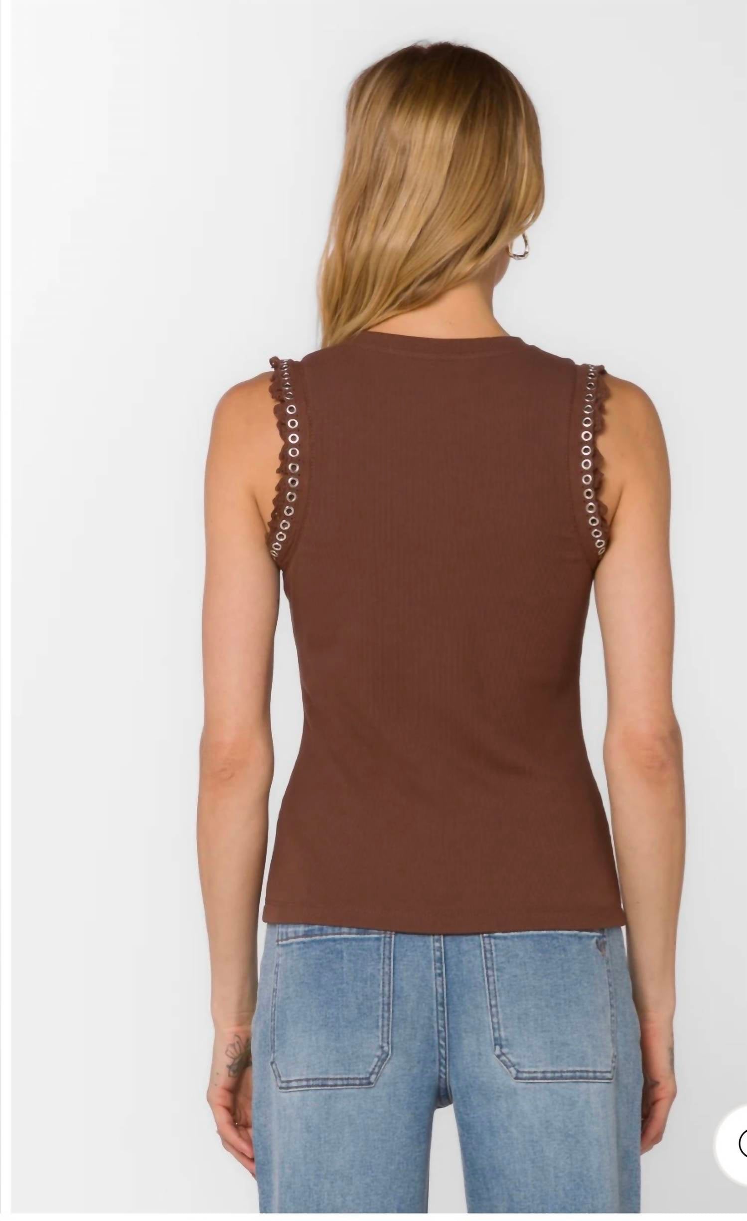 Velvet Heart Journey tank in ground clove - women's tank top - alternate view