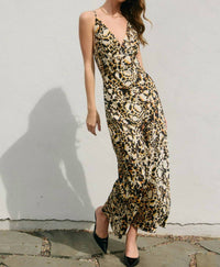 Dress Forum - Abstract Animal Cross Back Maxi Dress