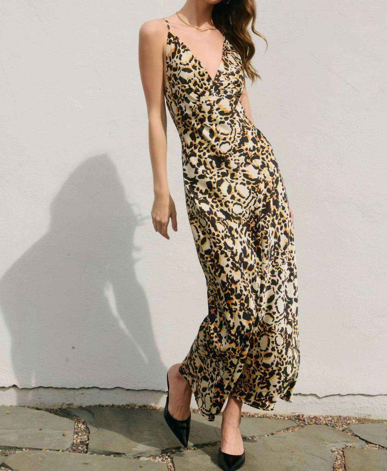 Dress Forum - Abstract Animal Cross Back Maxi Dress