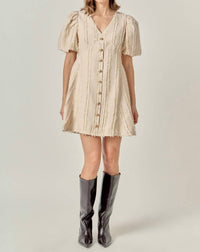 2.7 August Apparel - Lindsey Button Up Mini Dress