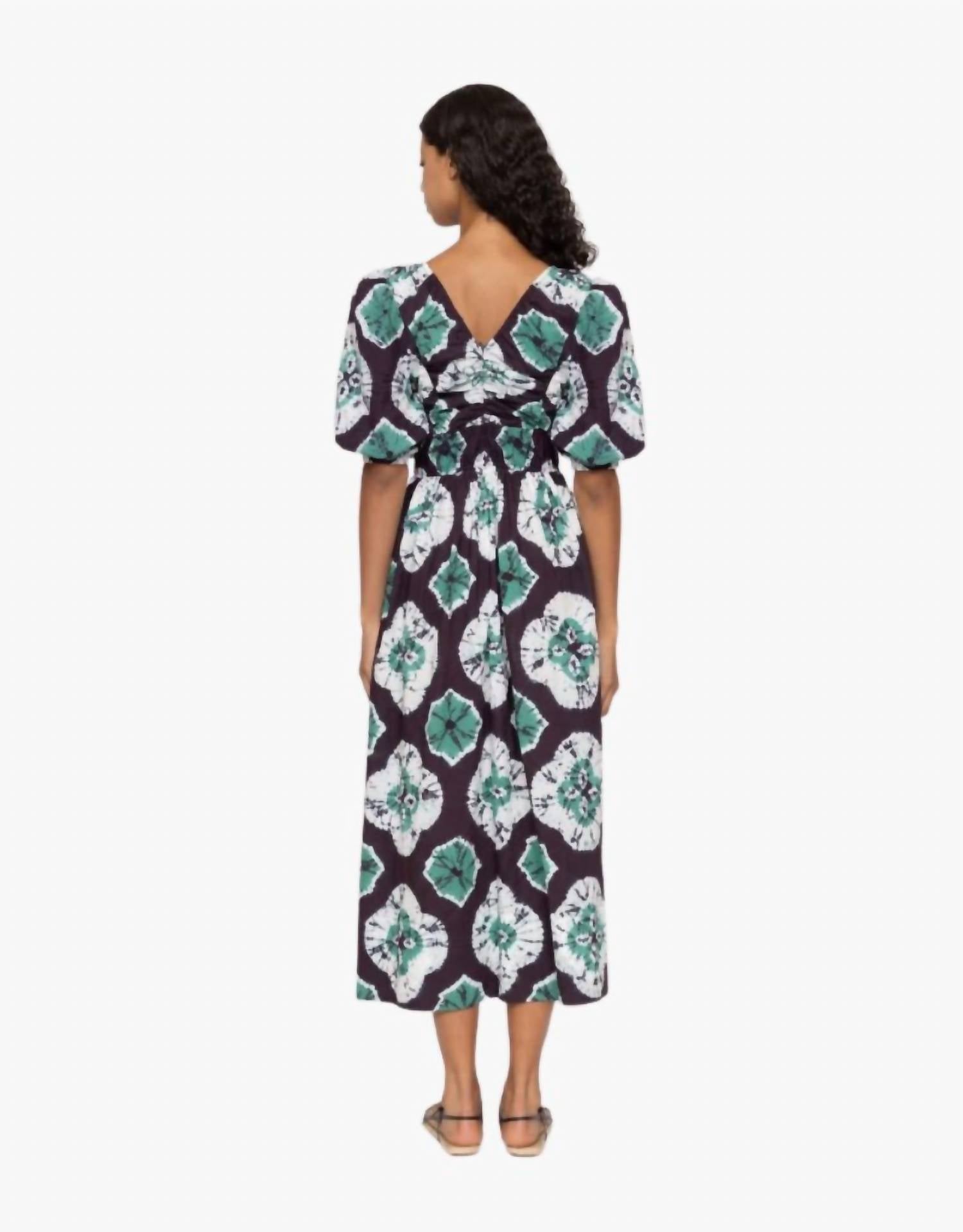 Sea - Aveline Tie Dye Print Puff Sleeve Dress