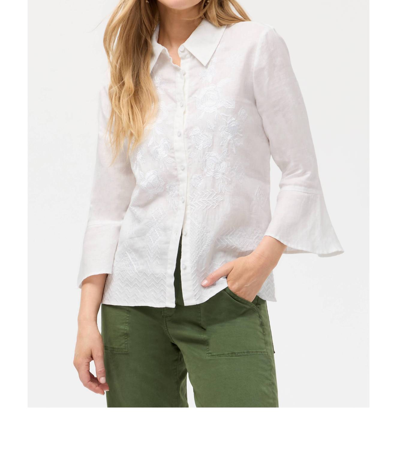 Johnny Was - CARMELITA RUFFLE SLEEVE SHIRT
