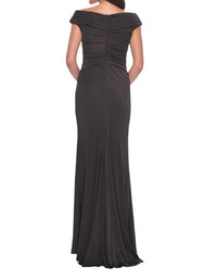 La Femme - Long Black Cocktail Gown Dress