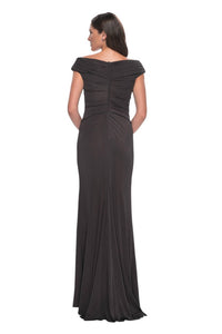 La Femme - Long Black Cocktail Gown Dress
