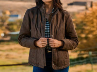 Madison Creek Outfitters Georgia Cc Twill Jacket in dark brown - women's jacket