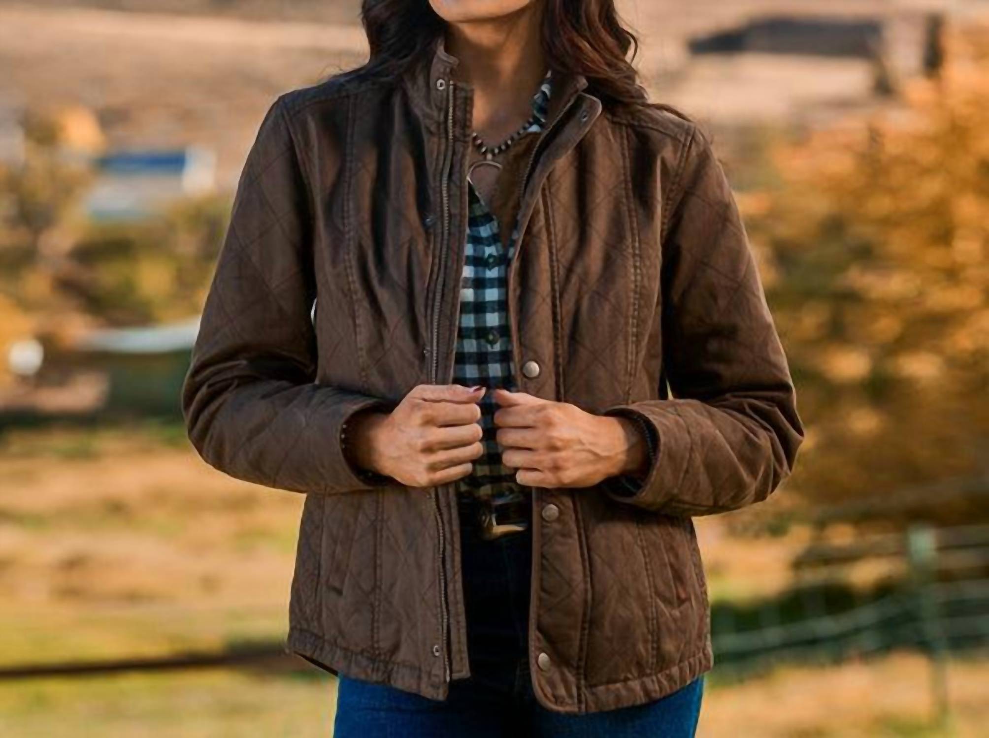 Madison Creek Outfitters Georgia Cc Twill Jacket in dark brown - women's jacket