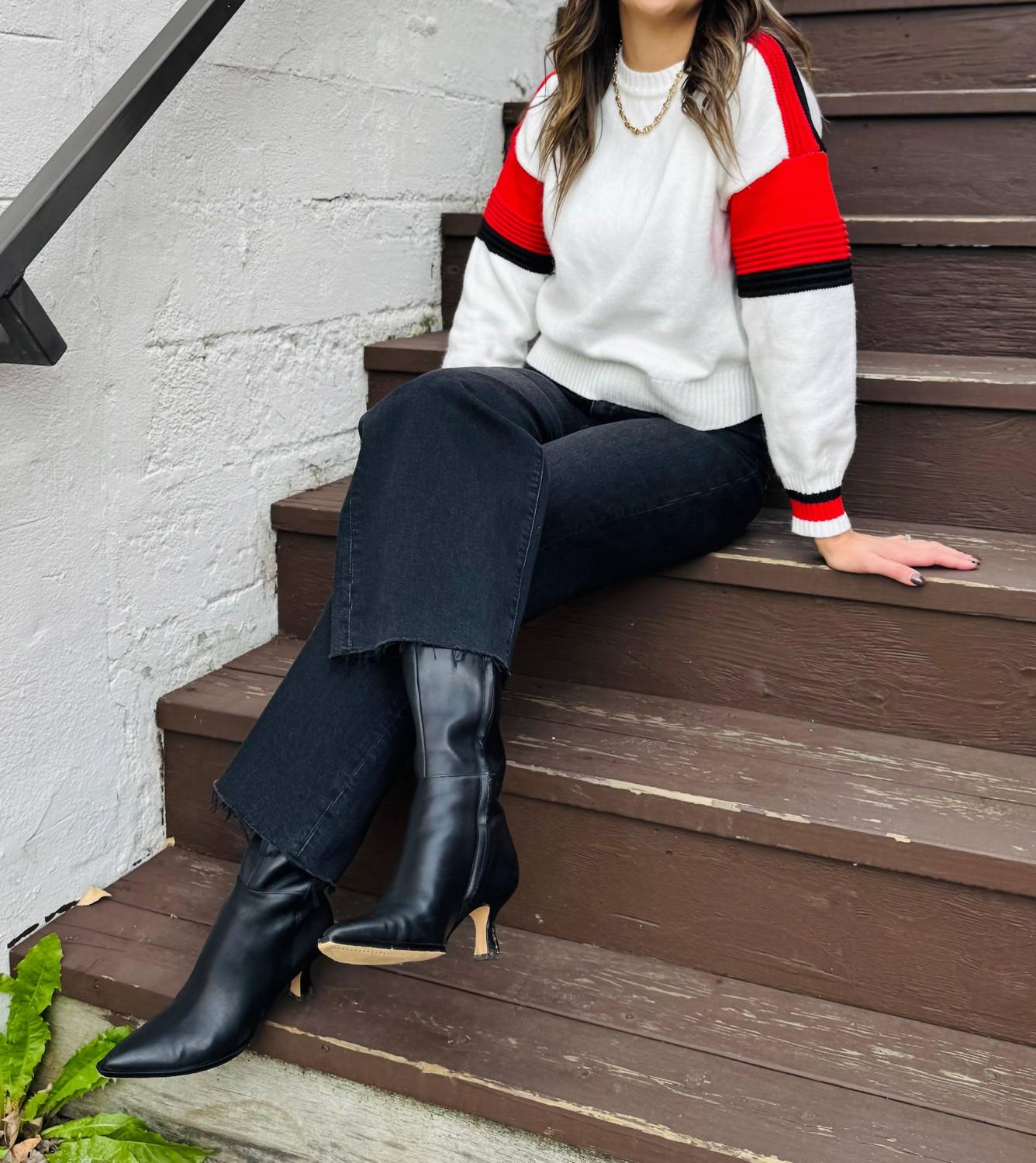 Sanctuary - Sporty Stripe Crewneck Sweater
