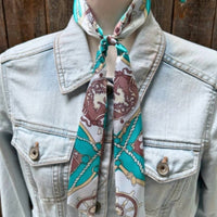 Rodeo Drive Conchos - Women's Nautical Skinny Wild Rag Scarf
