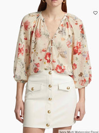 L'Agence - Teagan Floral Print Blouse