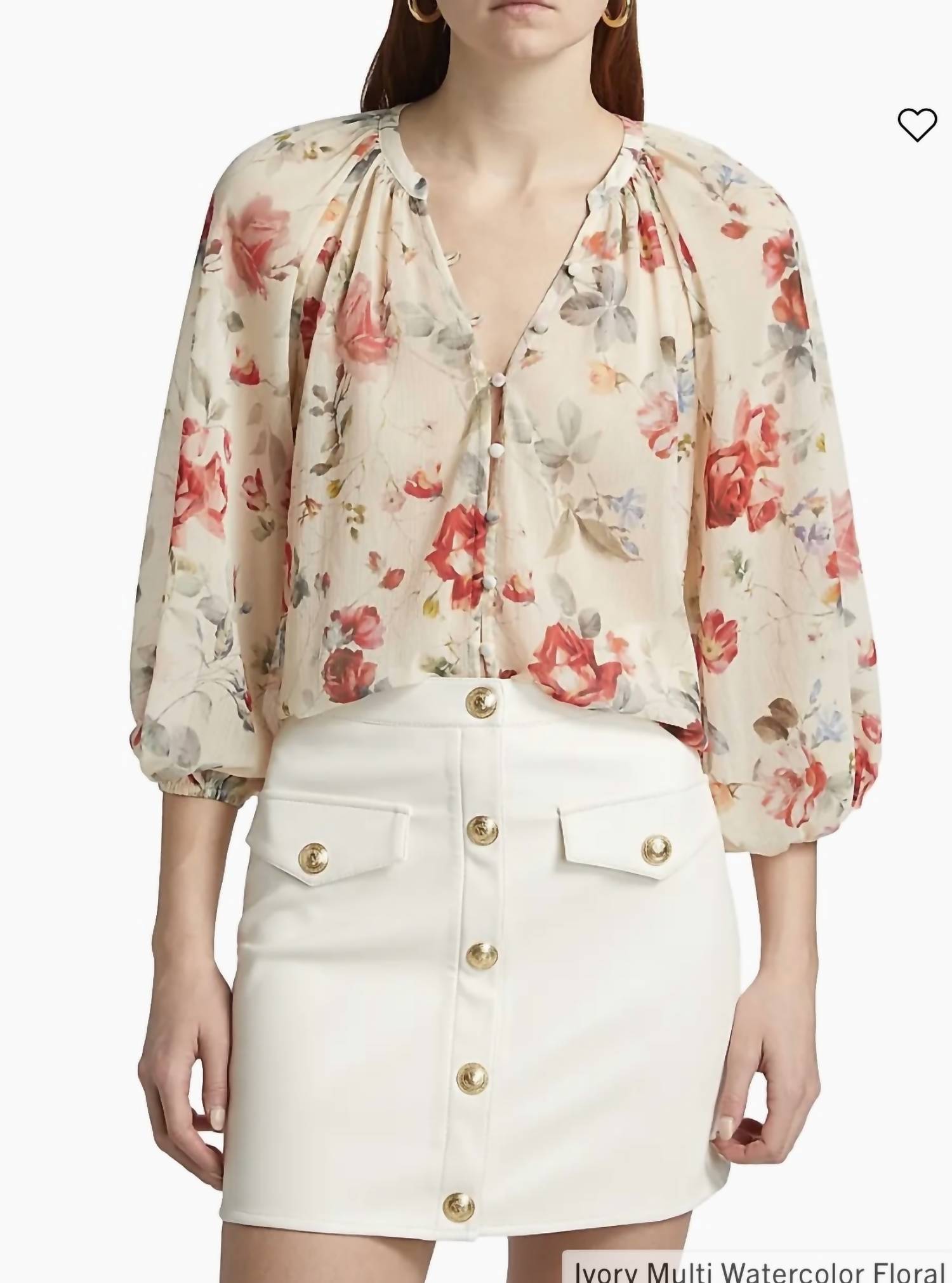 L'Agence - Teagan Floral Print Blouse