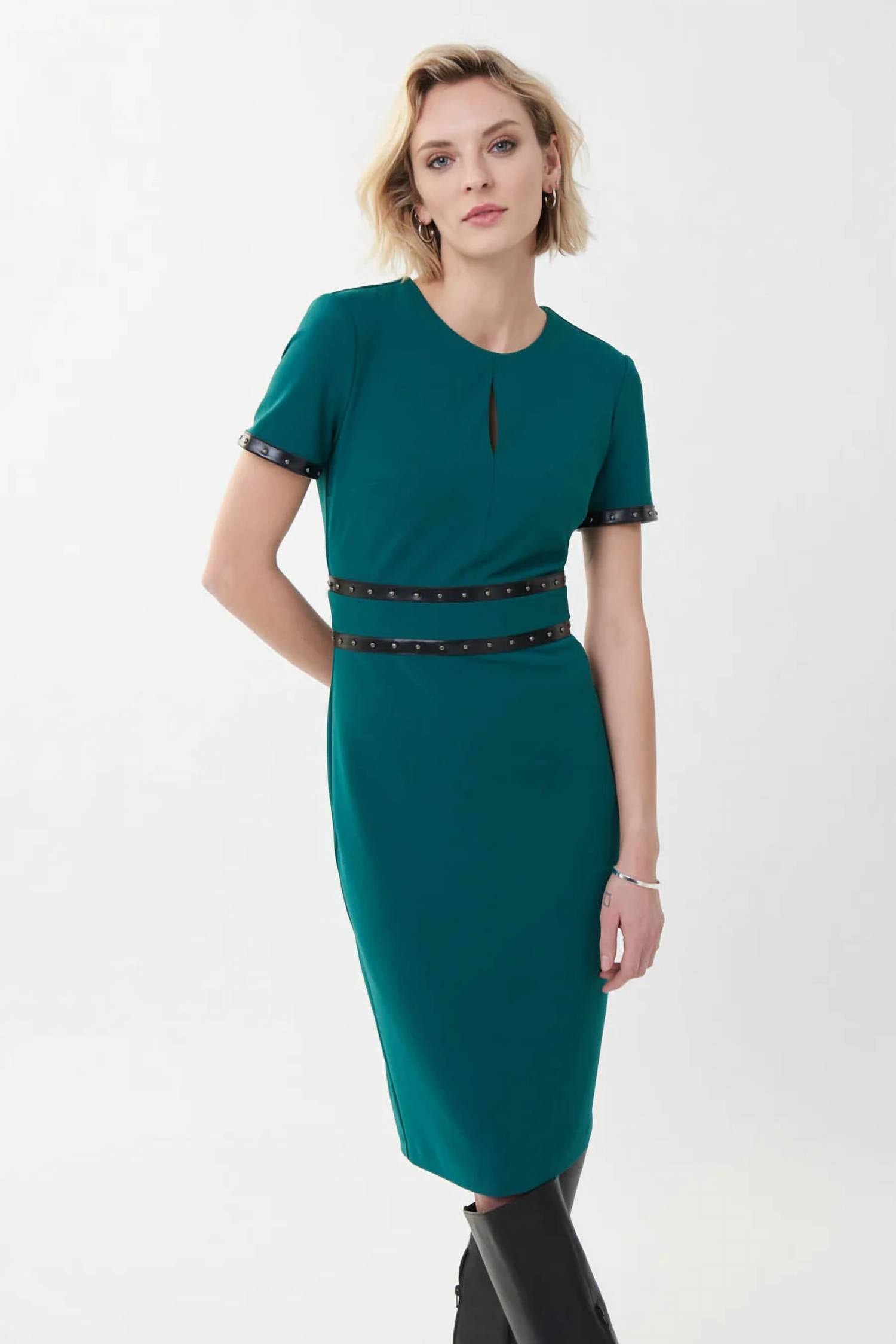 Joseph Ribkoff - STUDDED SHEATH KNEE-LENGTH DRESS