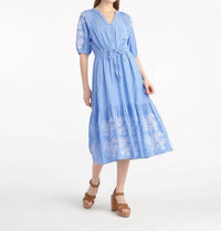 Draper James - Martina Midi Dress With Floral Embroidery