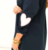 Caryn Lawn - Preppy Heart Elbow Dress