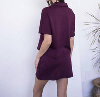P.Cill - Modal Short Sleeve Quarter Zip Top