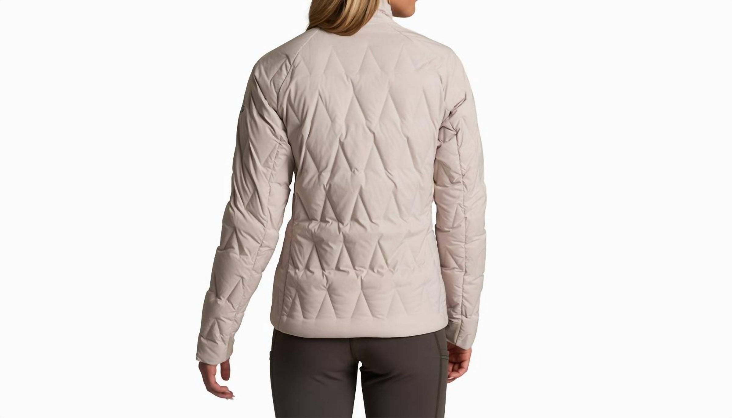 KUHL Firestorm Down Jacket in moon light - women's jacket - detail view