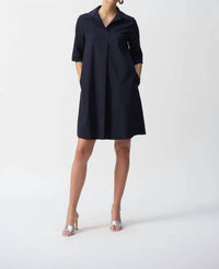 Joseph Ribkoff - Stretch Poplin Trapeze Dress
