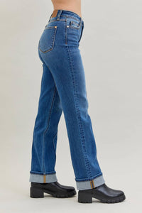 Judy Blue - Knox High Waist Cuffed Straight Jean