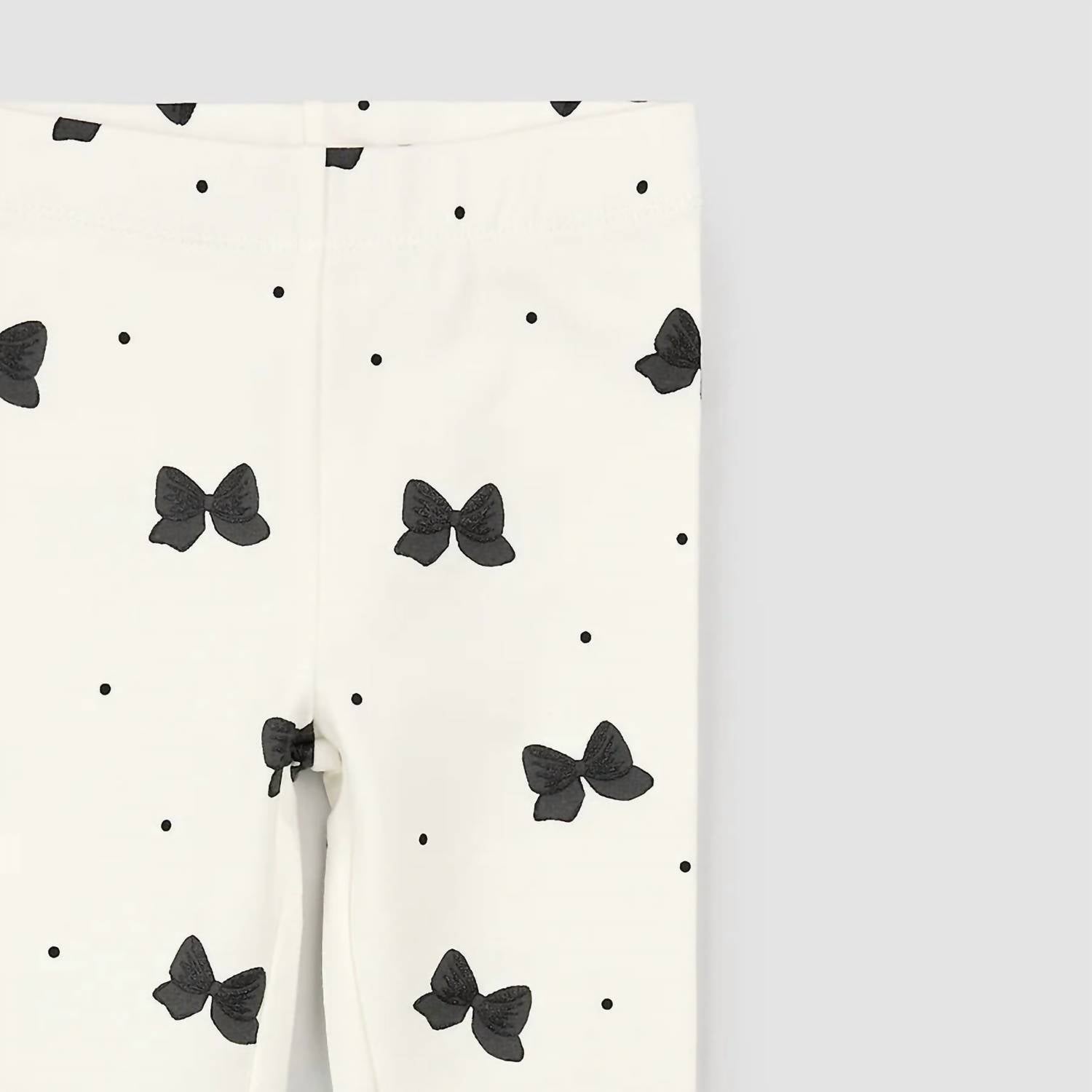 Miles Baby - Girls Glitter Bow Legging