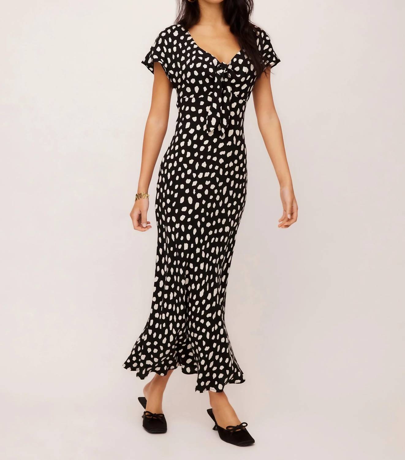 Fifteen Twenty - Emmeline Tie-Front Bias Dress