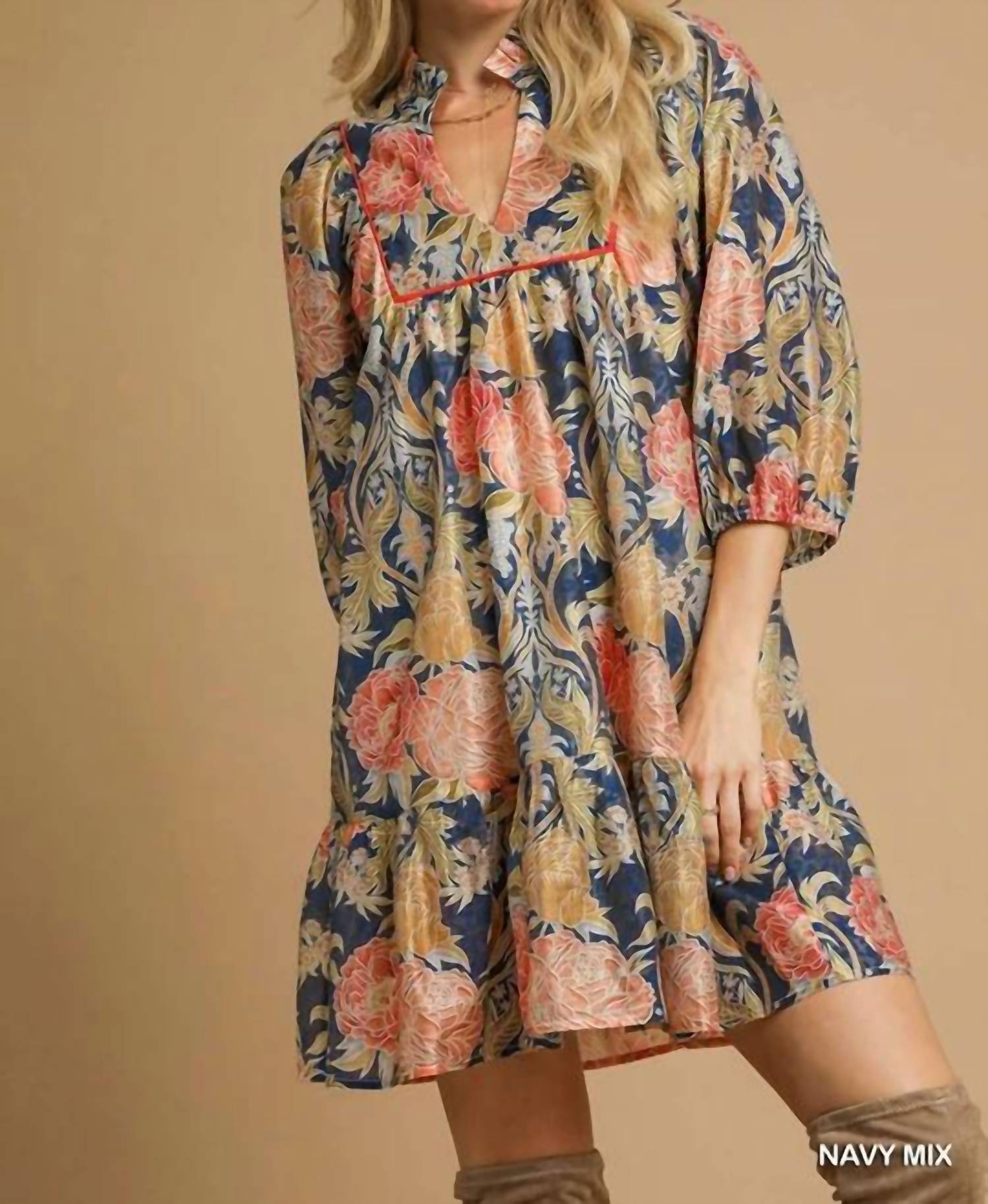 Umgee - Fall Floral Dress
