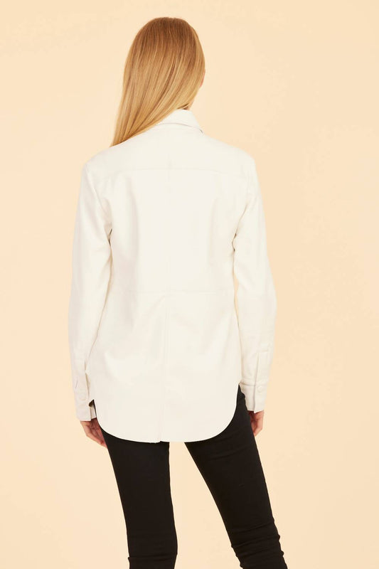 Dolce Cabo - Vegan Leather Button Down Shirt