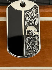 FAIRE SKULL STAINLESS PENDANET-UNISEX in silver - women's item - alternate view