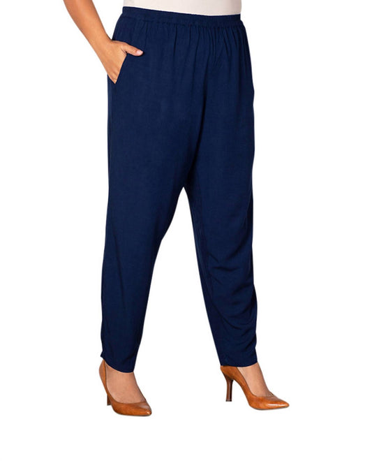 On The Plus Side - Essential Tailored Rayon Pants - Plus