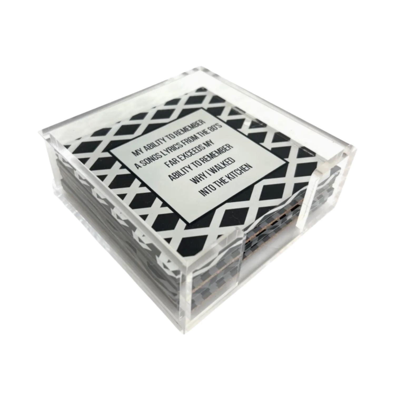 Maven Home - Acrylic Holder And Word Coaster - Set Of 4