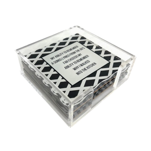 Maven Home - Acrylic Holder And Word Coaster - Set Of 4