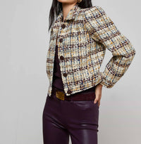L'Agence - Kasey Sequined Tweed Jacket