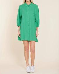Dolce Cabo - Linen Exaggerated Sleeve Mini Dress