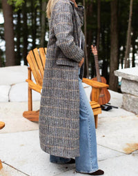 Emerson Fry - Layering Wooly Plaid Maxi Coat