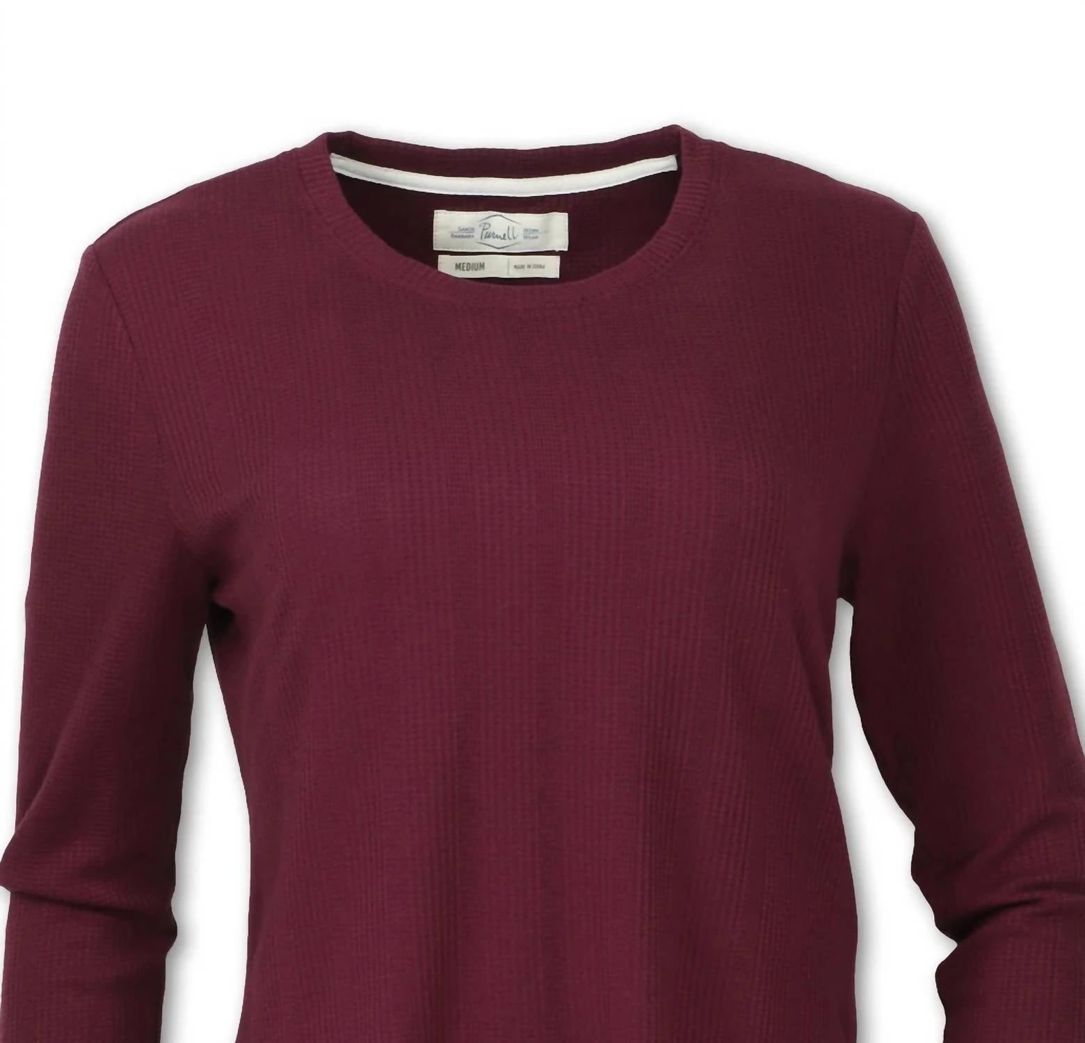 Purnell - Women's Waffle Knit Crew Top
