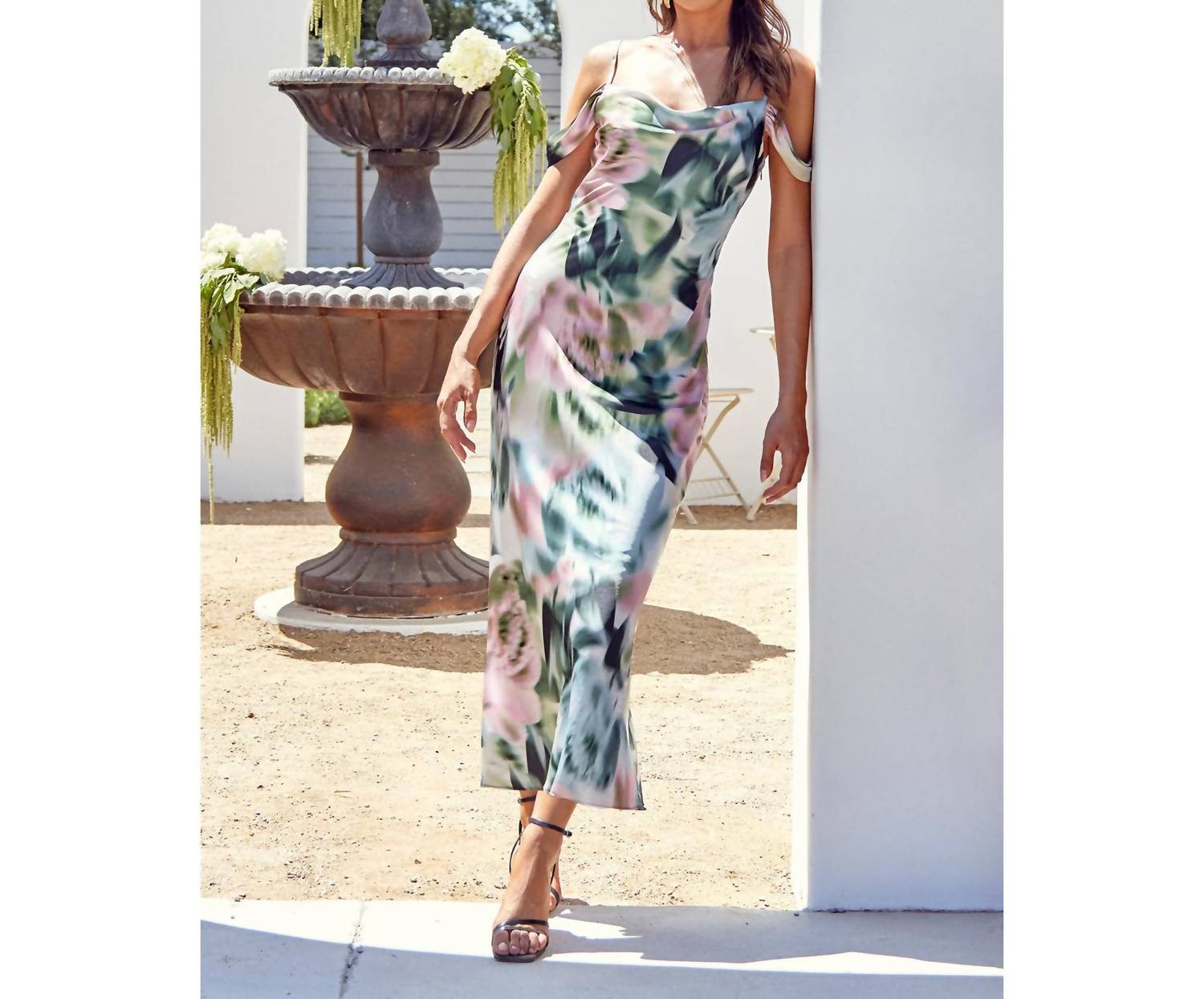 Adelyn Rae - Kastell Off-Shoulder Slip Dress