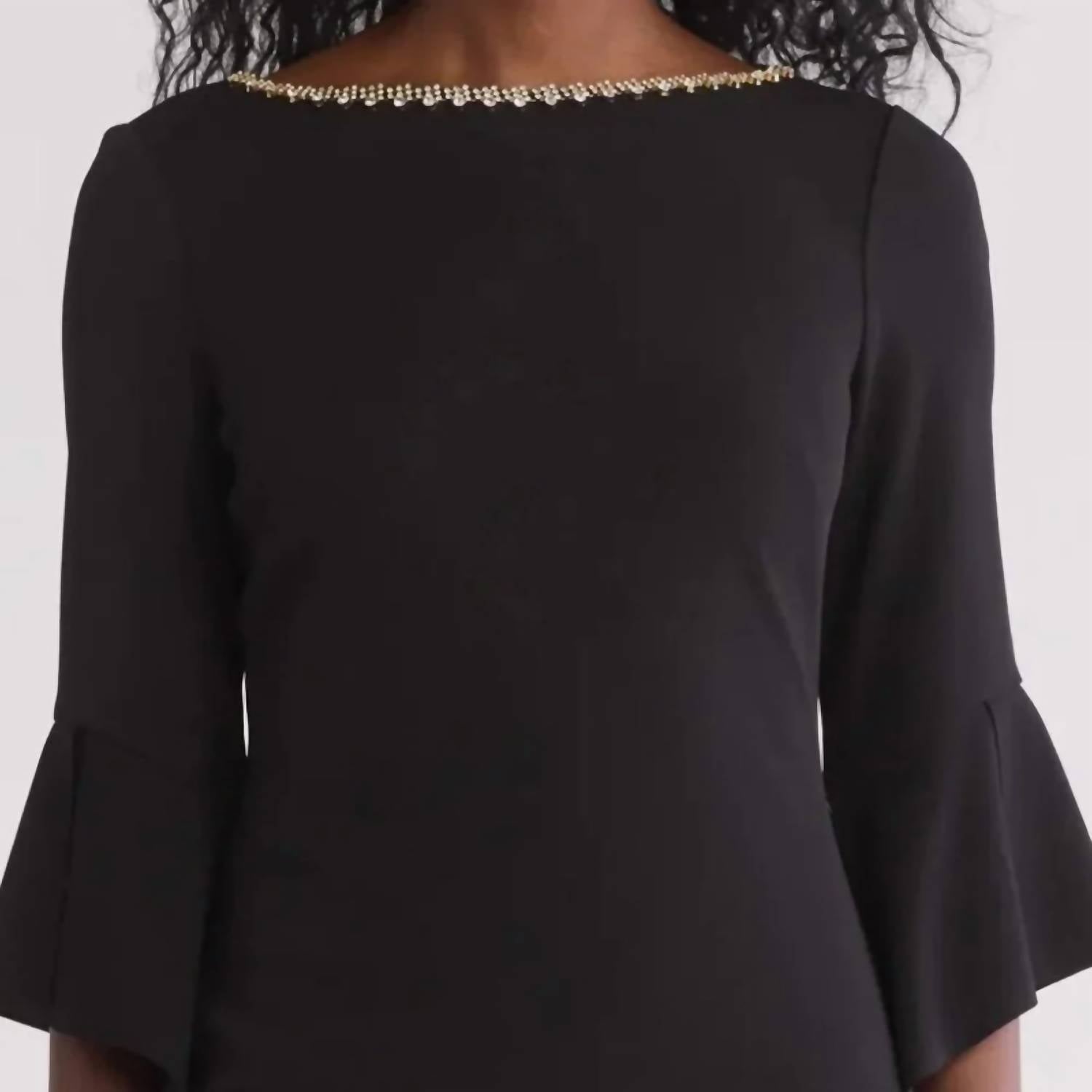 Vince Camuto - Scuba Crepe Jewel Sheath Dress