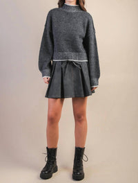 Very J - Outlaw Chic Pleated Mini Skort
