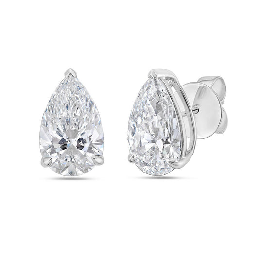 Diana M Jewels - 2.00 Cts Lab Grown Pear Cut Stud Earrings